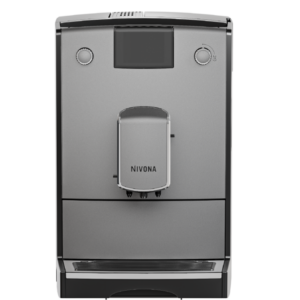 Automatický kávovar NIVONA NICR 695 v luxusnom tmavosivom prevedení Titanium s chrómovými detailmi, farebným TFT displejom a prípravou krémového cappuccina.